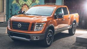 2019 Nissan TITAN Pro4X parked in the city