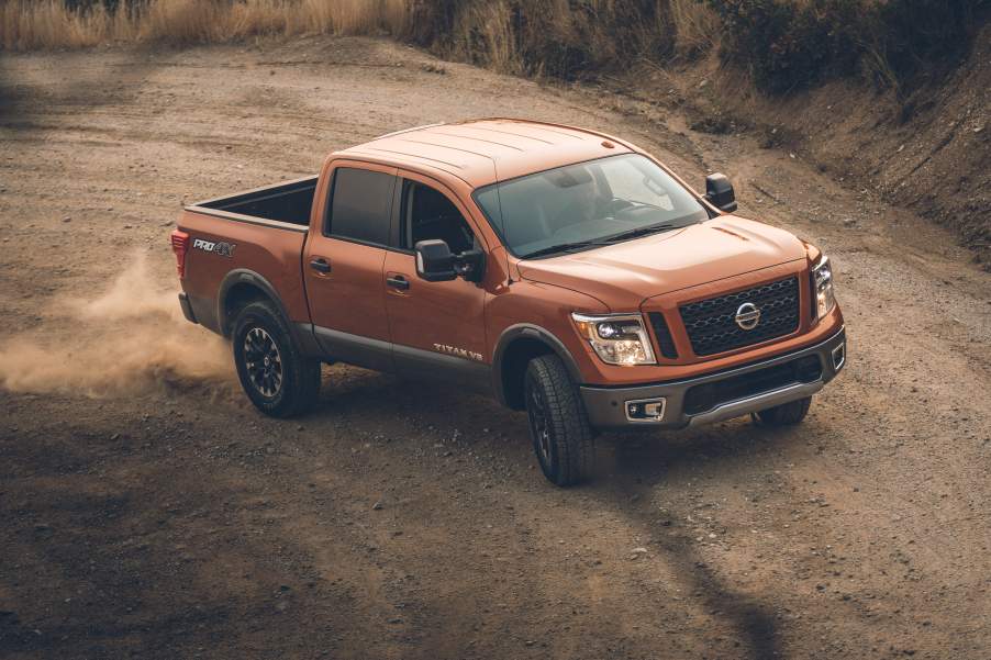 2019 Nissan Titan XD off-roading in mud