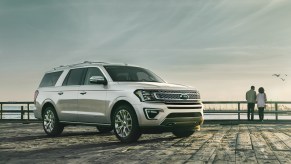 2019 Ford Expedition Platinum parked in sand