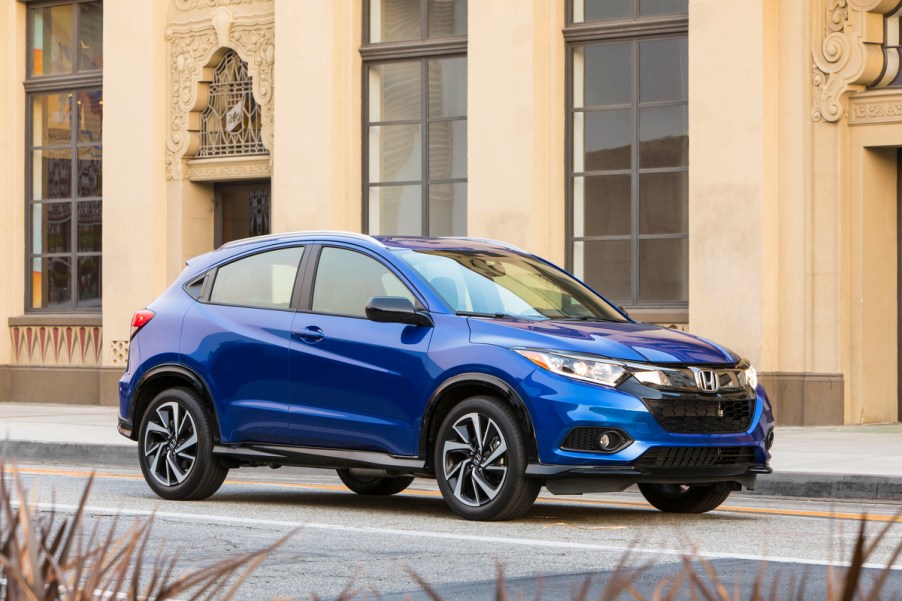 2019 Honda HR-V Sport parked in front of building