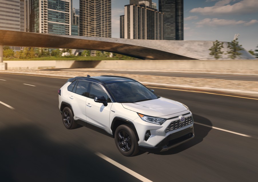 2020 Toyota RAV4 driving on the highway