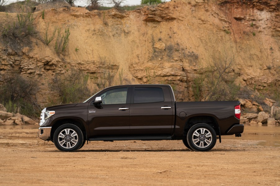 a toyota tundra pickup tuck off-road