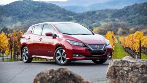 2018 Nissan LEAF parked outside