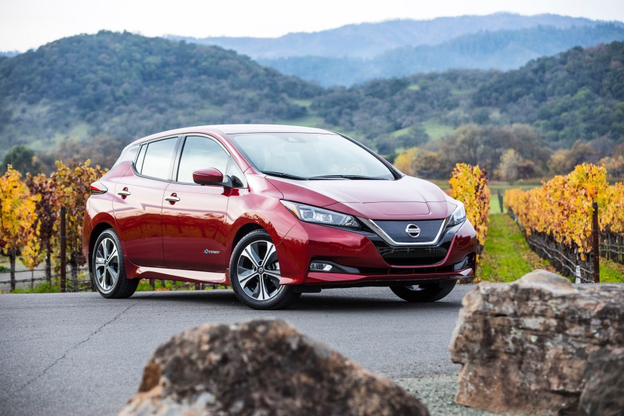 2018 Nissan LEAF parked outside