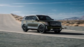 2020 Kia Telluride driving down the road