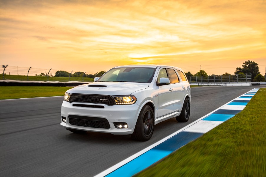 2019 Dodge Durango SRT driving on a race track