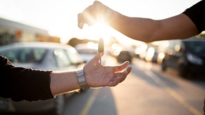 Handing over car keys