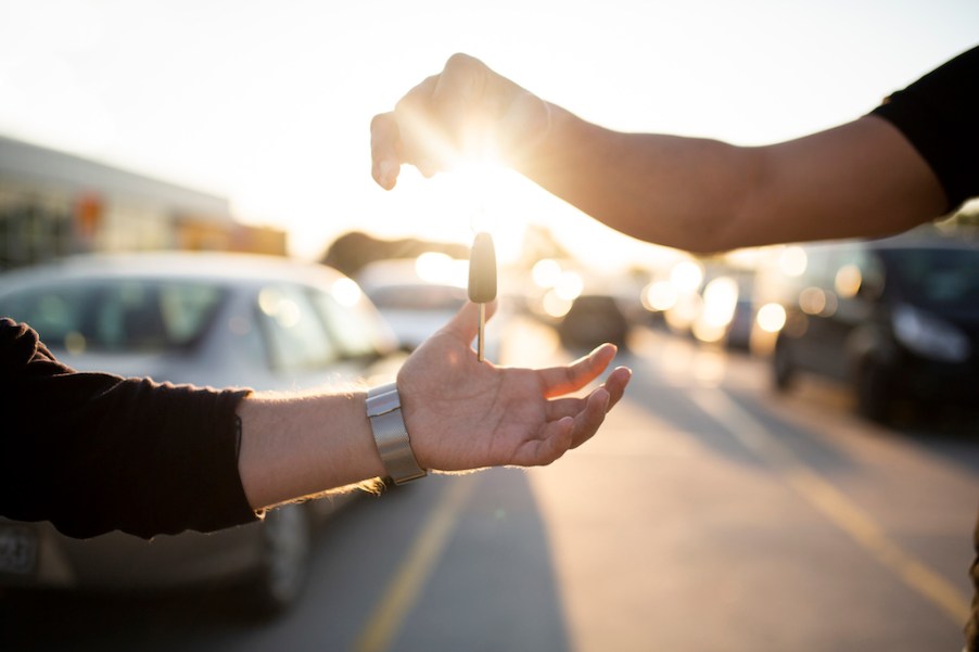 Handing over car keys