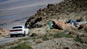 Dodge Challenger going downhill