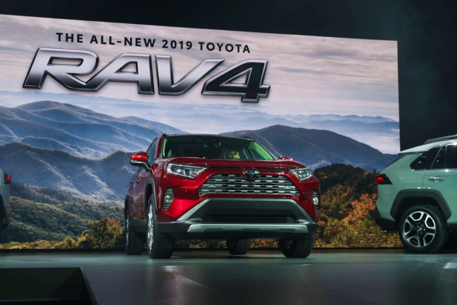 Toyota unveils the 2019 Toyota RAV4 at the New York International Auto Show in 2018