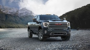 GMC Sierra 2500 HD Denali parked in gravel