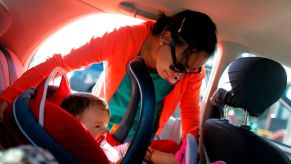 Baby in car seat