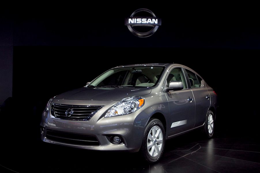 The cheapest car of 2019 the Nissan Versa S on display