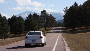 Car on a road trip