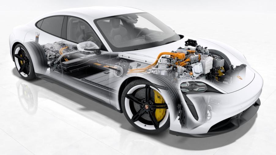 Porsche Taycan Turbo cutaway