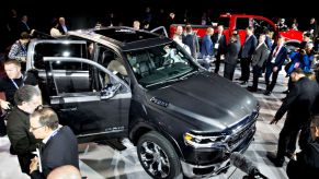 2019 Ram 1500 Limited pickup truck is displayed during the 2018 North American International Auto Show