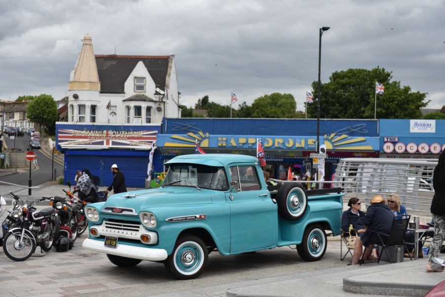 A Chevrolet Apache 31 American pickup truck during the Southend Classic Car Show