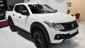 This 2018 Fiat Fullback is displayed during the Vienna Autoshow