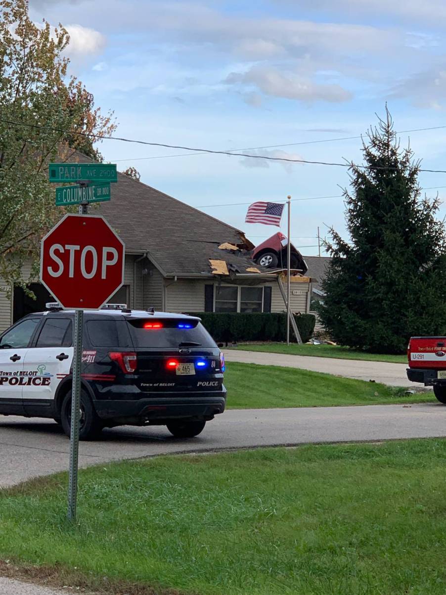 Ram 1500 Flies Into Beloit,WI-area Roof