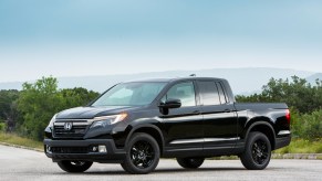 Honda Ridgeline Black Edition parked in front of the horizon