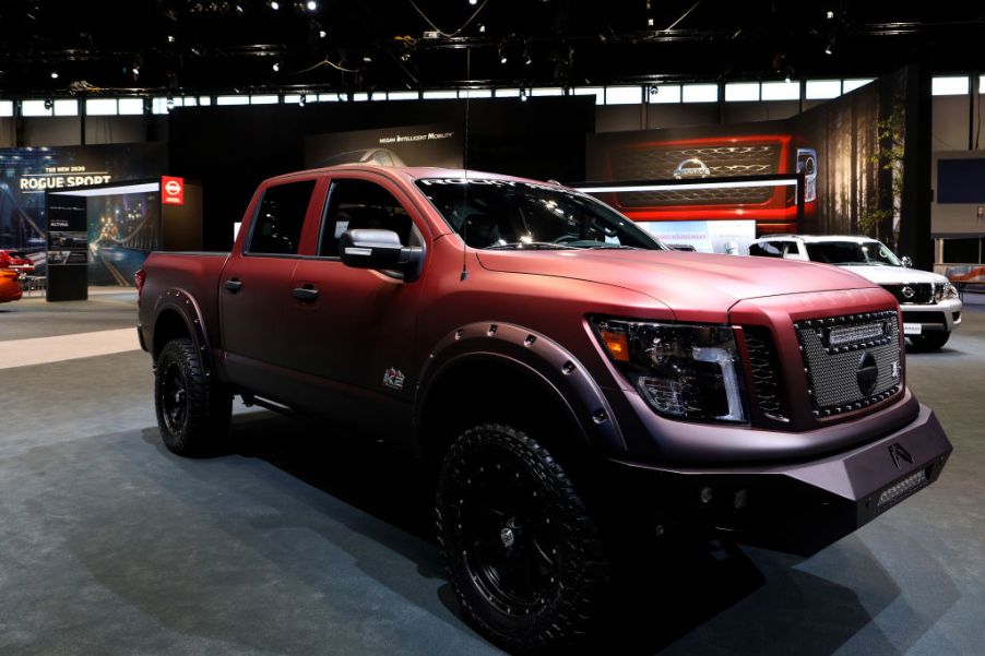 2019 Nissan Titan is on display at the 111th Annual Chicago Auto Show