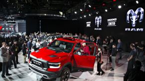 2019 Ram 1500 Rebel pickup truck is displayed during the 2018 North American International Auto Show