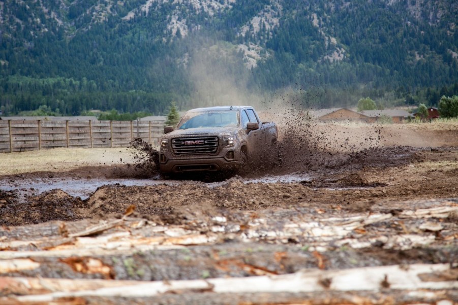 The 2020 GMC Sierra AT4 off-roading