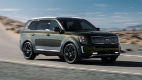 2020 Kia Telluride driving in the country