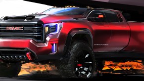 2020 Sierra HD sketch by GMC designer Karan Moorjani