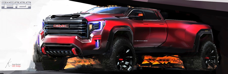 2020 Sierra HD sketch by GMC designer Karan Moorjani