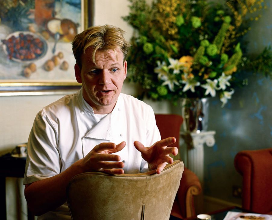 Gordon Ramsay giving an interview