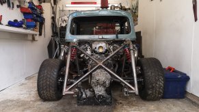 1969 Mini pickup truck twin-turbo V8 rear