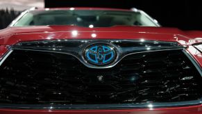 The 2020 Toyota Highlander on display