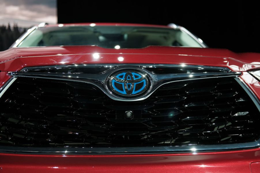 The 2020 Toyota Highlander on display