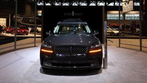 A 2020 Lincoln Aviator on display