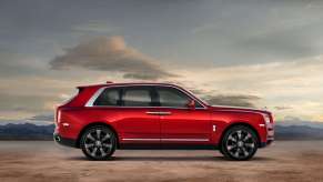 a red 2020 Rolls-Royce Cullinan