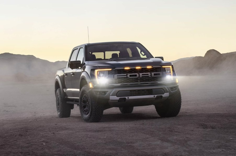 The Ford F-150 Raptor off-roading in sand