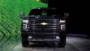 A 2020 Chevy Silverado on display