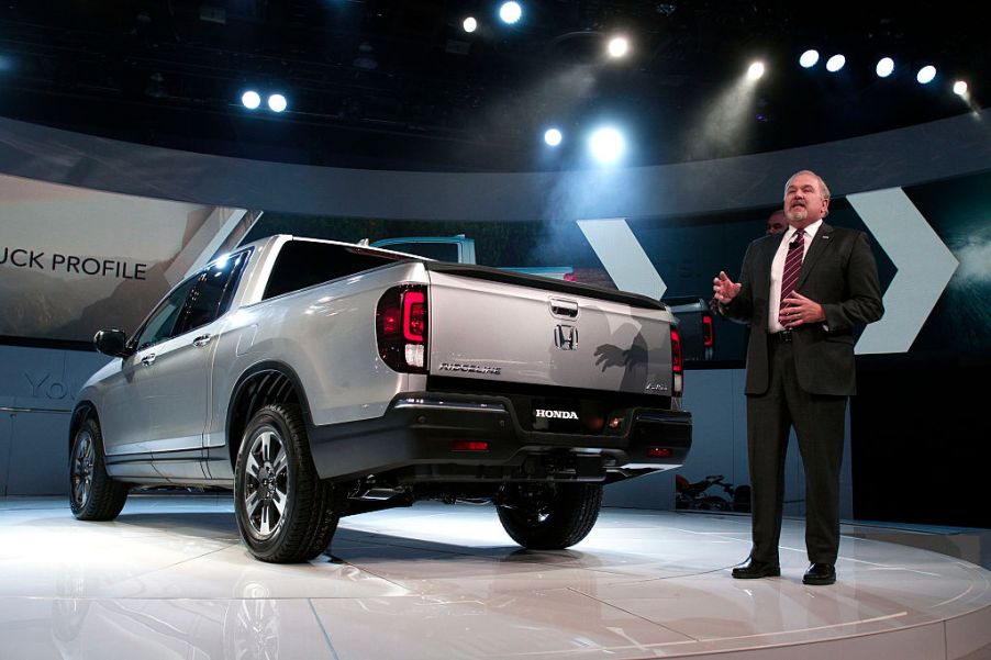 A Honda spokesmen reveal the newest Ridgeline truck