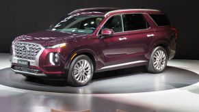 The 2020 Hyundai Palisade on display during an auto show.