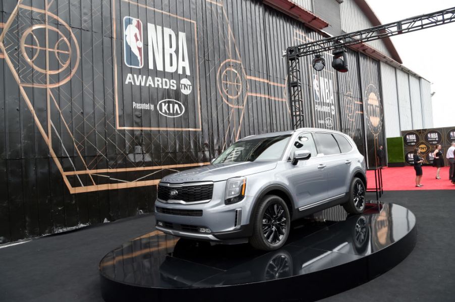 A 2020 Kia Telluride on display at the 2019 NBA Awards