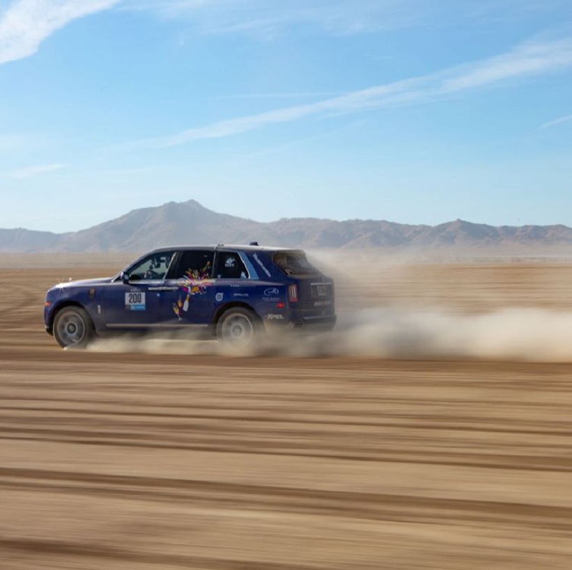 Rolls-Royce Cullinan racing in the Rebelle Rally