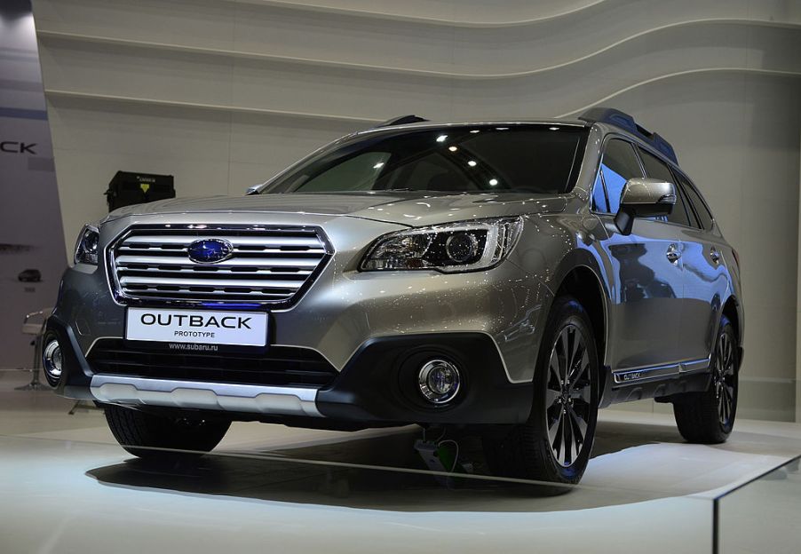 The Subaru Outback at the Moscow International Motor Show