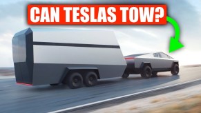 Tesla Cybertruck with trailer