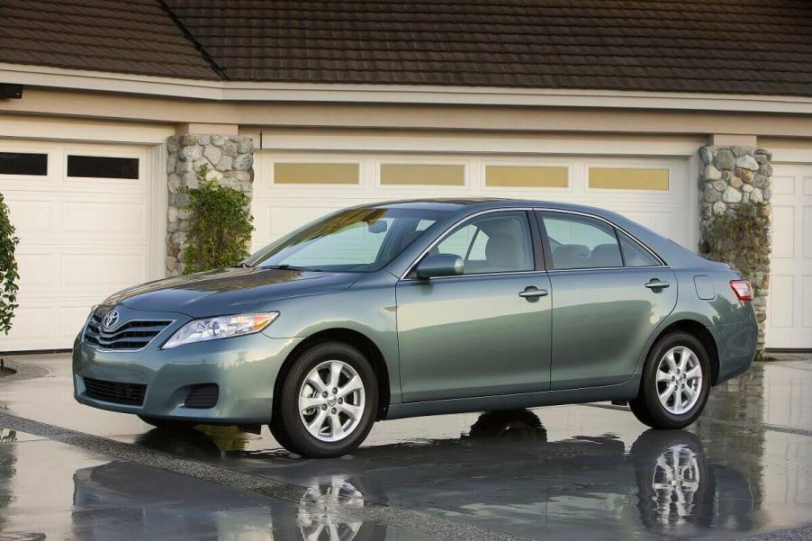 A sixth-generation Toyota Camry shows off its profile.