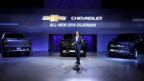 The new 2019 Chevy Silverado at the North American International Auto Show