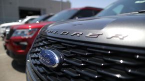 Ford Explorer parked at a dealership