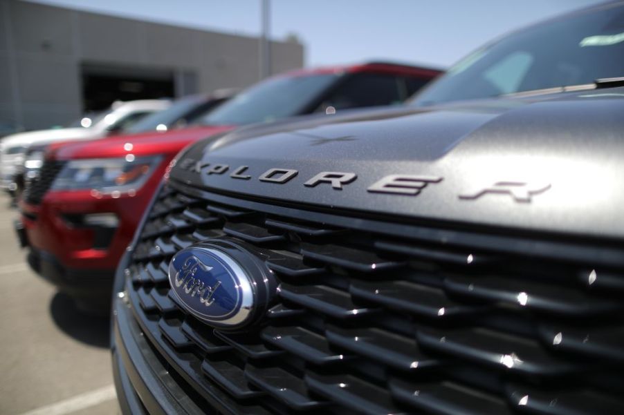 Ford Explorer parked at a dealership