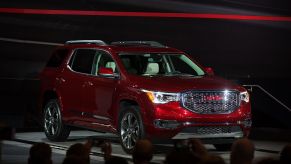 The GMC Acadia on display at the North American International Auto Show