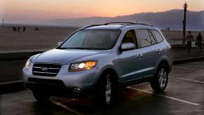 A Hyundai Santa Fe in a parking lot